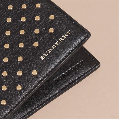 burberry leather stud|Burberry leather wallet.